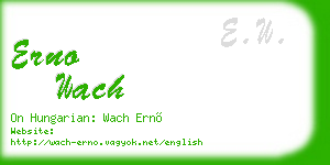 erno wach business card